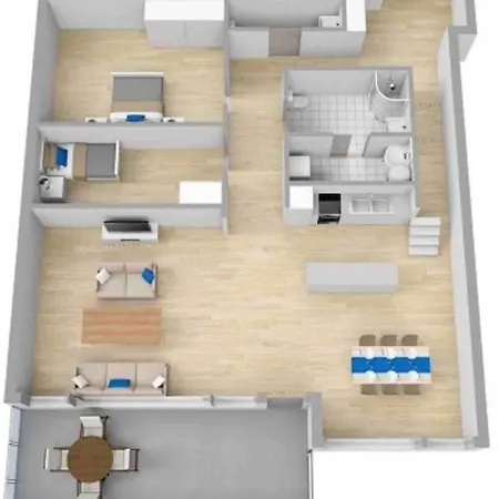 Romslig Med To Soverom Pluss Hems Med Dobbeltseng Apartman Bergen